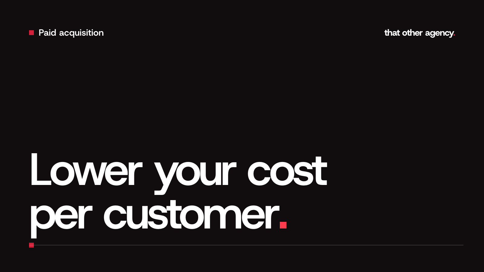 Illustration of customer acquisition cost trend lines