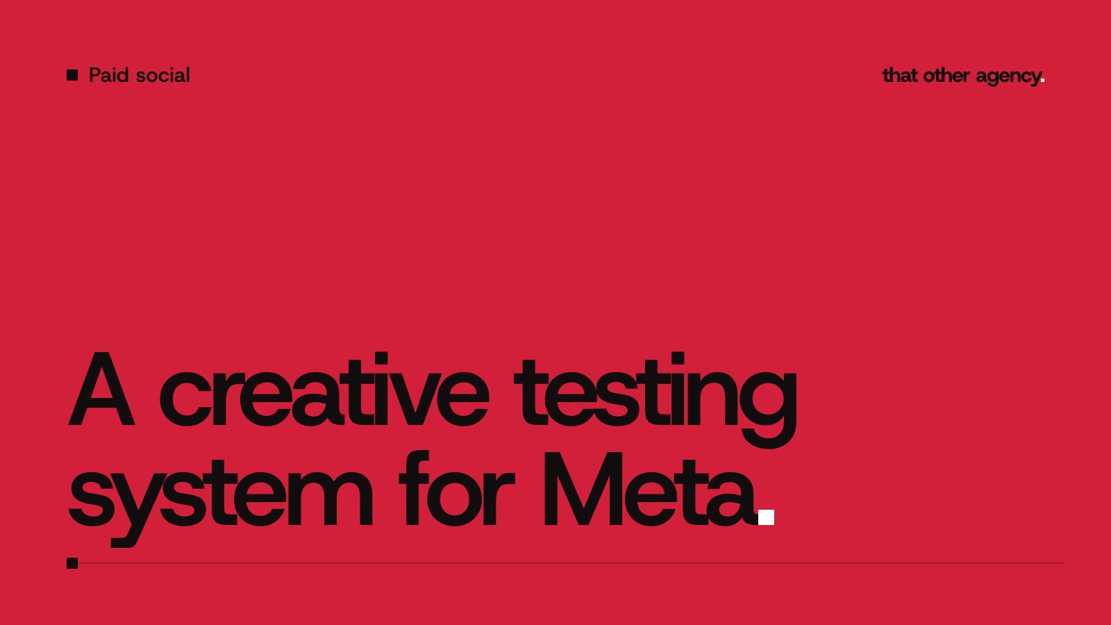 Illustration of paid social creative test matrix